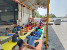 अष्टम योग दिवस के उपलक्ष्य में कामगारों के लिए पखवाड़ा मेंअशोका फोम मल्टीप्लास्ट इण्डिया प्रा लि बरेली में योग