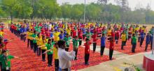 केन्द्रीय विद्यालय इफ्को आवंला बरेली में योग भारती द्वारा योग दिवस के अवसर पर कार्यक्रम