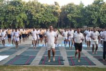 शाहजहाँपुर कैंट में आवा के तत्वावधान योग भारती द्वारा योग शिविर 20 अगस्त2017 से 21 अगस्त 2017 तक 