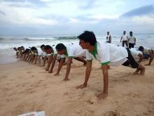 yoga at goa beach by yog bharati